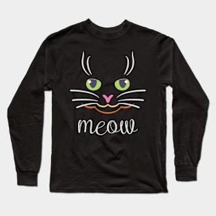 Meow Cat Long Sleeve T-Shirt